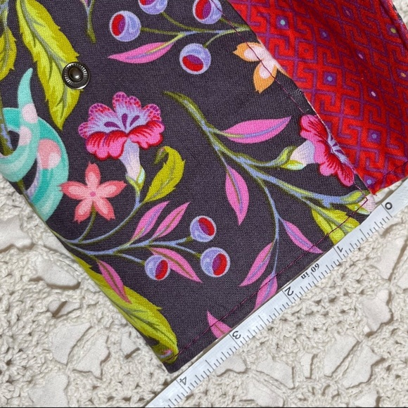 Colorful Floral & Snake Reptile Large Envelope Wallet - Picture 3 of 6